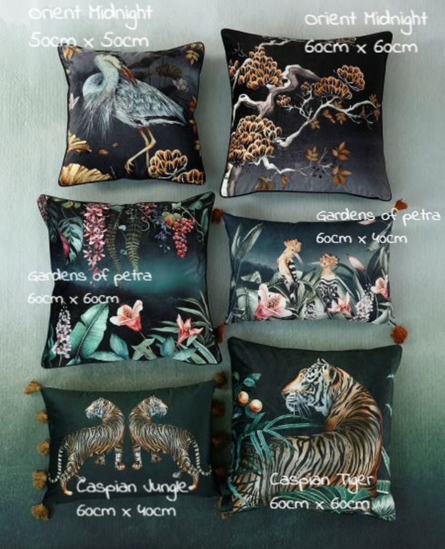 MM Linen - Avalana -  Orient Midnight Cushion 50cm x 50cm image 1